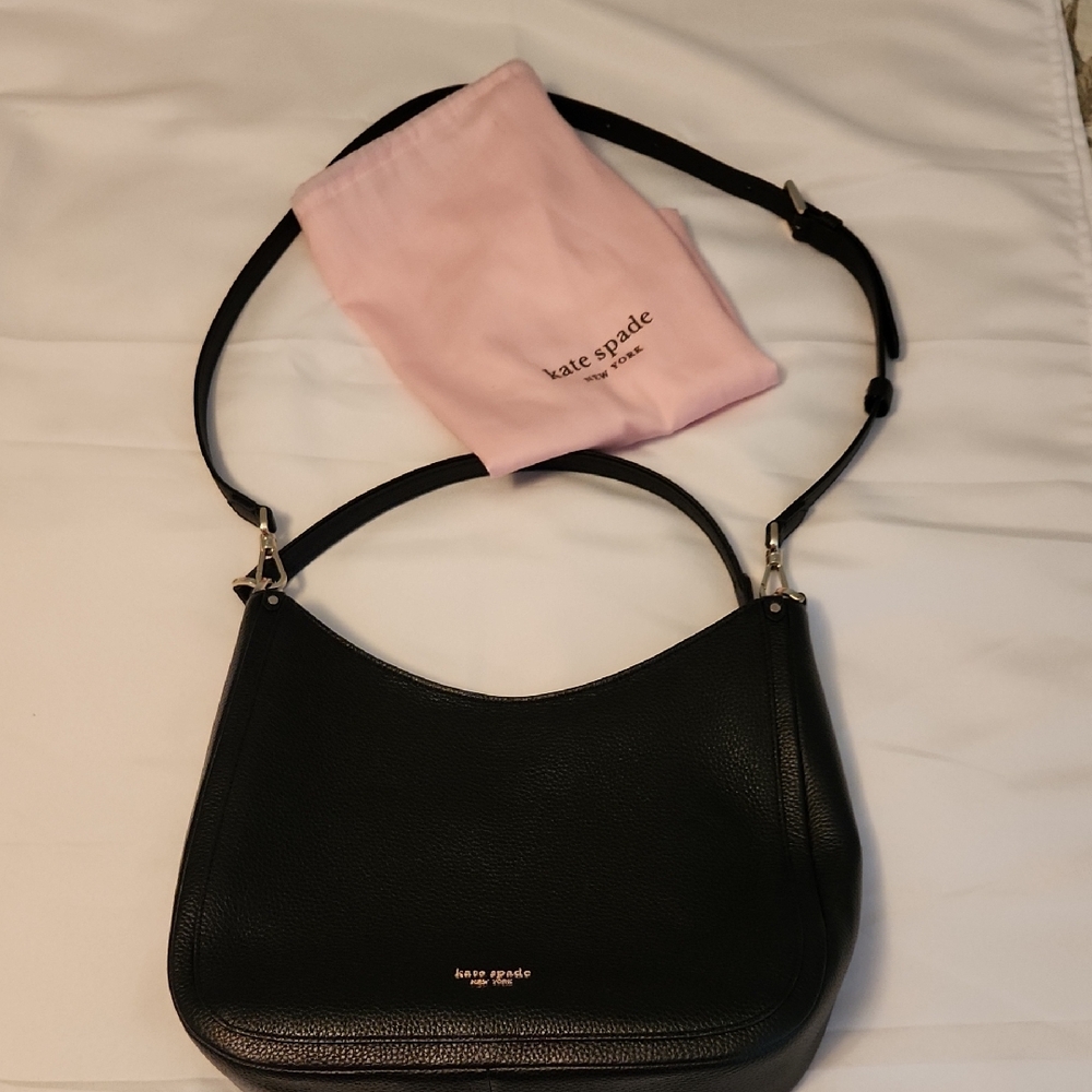 Kate Spade Black Shoulder Bag with Pink Dust Bag